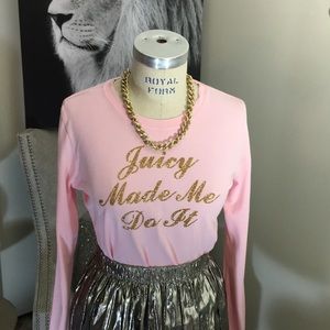 Juicy Couture Pink Long Sleeve Tee